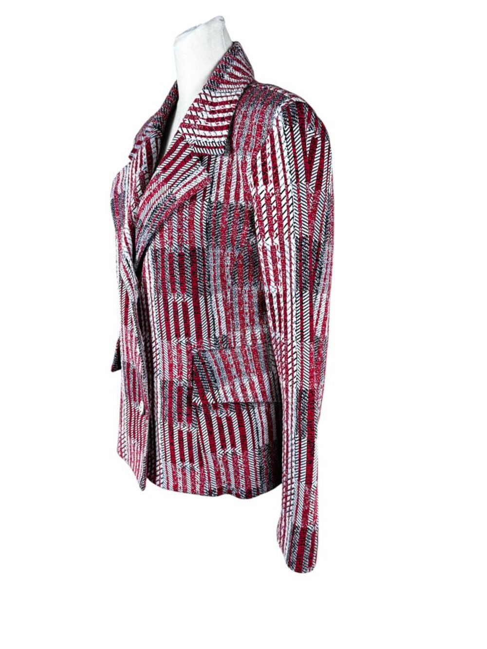cabi Captain Blazer Style 6028 Red White Blue Nautical Knit Jacket M - Picture 6 of 13